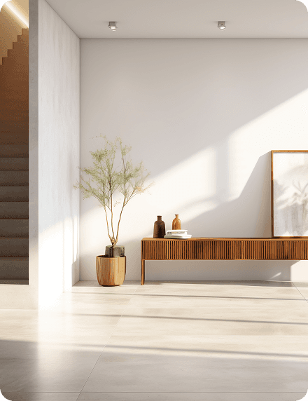Interior com madeira